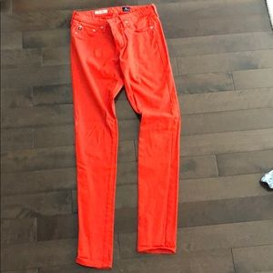 AG red jeans. “The legging” super skinny style